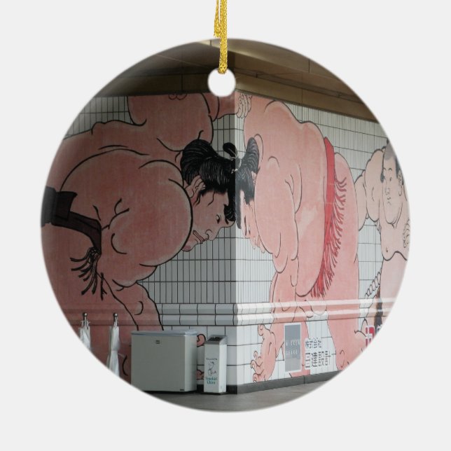 Sumo Mural Kunst Keramikornament (Hinten)