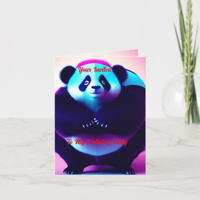 Sumo Panda The Bamboo Gnasher, Einladung zum Gebur (Vorderseite)