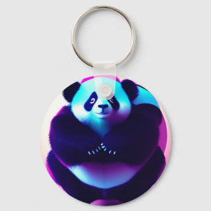 Sumo Panda The Bamboo Gnasher, Round Keyring Schlüsselanhänger