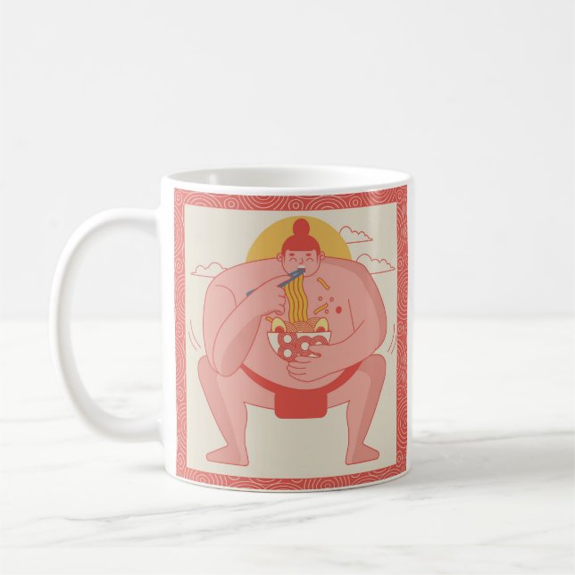 Sumo-Ramen-Essen Kaffeetasse (Links)