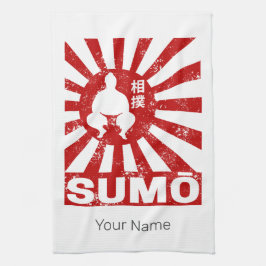 Sumo Retro Wrestler Vintages japanisches Design Geschirrtuch