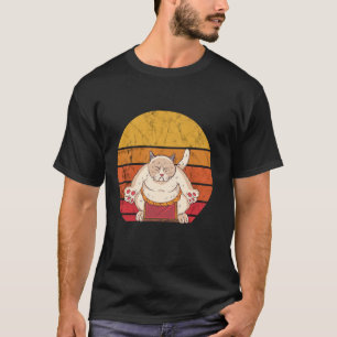 Sumo-Ringer-Katze Vintage-Sumoringgen Japanisch T-Shirt