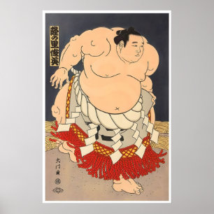 Sumo-Ringer-Kunst Japan Reise Druck asiatisches Po Poster