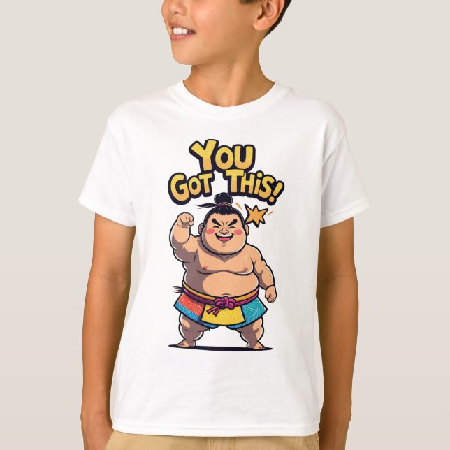 Sumo-Ringer mit der Motivation "Du Got das!" T-Shirt (Vorderseite)