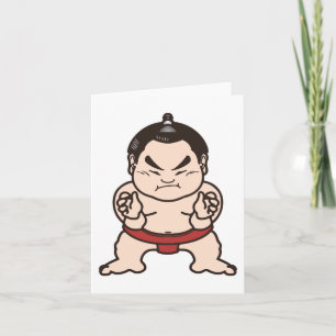 Sumo-Ringkämpfer-Cartoon-Japan-Japaner-Wrestling Karte