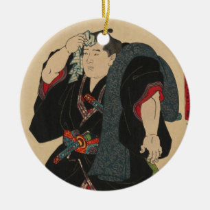 Sumo-Ringkämpfer Somagahana Fuchiemon Keramikornament