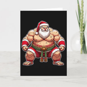 Sumo-Santa japanischer Ringer Japan Cool Weihnacht Karte