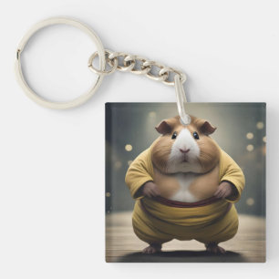 "Sumo Squeakdown: Der mächtige Meerschweinchen-Rin Schlüsselanhänger