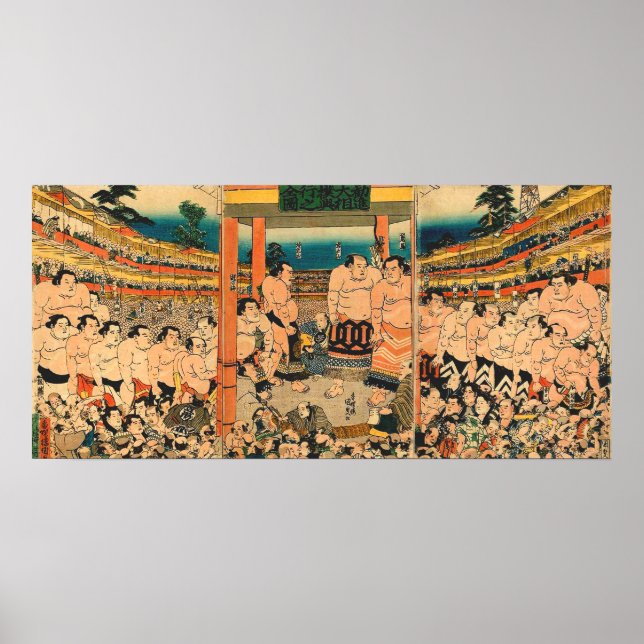 Sumô Tournament Utagawa Kunisada 1829 Poster (Vorne)