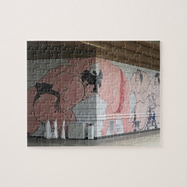 Sumo-Wandwand-Kunst Puzzle (Horizontal)