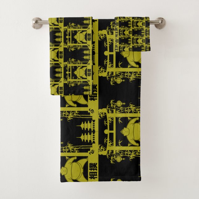 Sumo Wrestler Badhandtuch Set (Insitu)