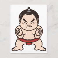 Sumo Wrestler Cartoon Japan Wrestling
