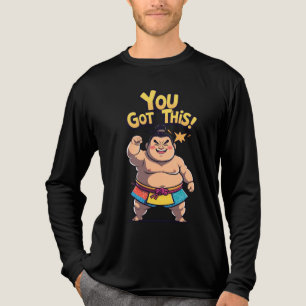Sumo Wrestler mit motivierend Zeichen "You Got Thi Tri-Blend Shirt