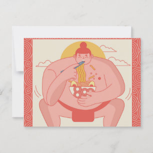 Sumo Wrestler Postkarte