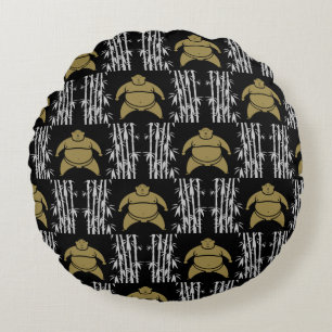 Sumo Wrestler Rundes Kissen