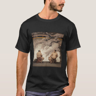 Sumo Wrestler unter K Blüten T-Shirt