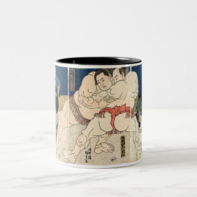 Sumo-Wrestling 1860 Zweifarbige Tasse (Mittel)