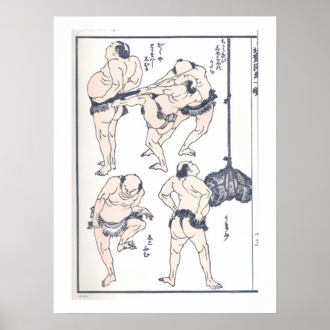 Sumōringer bei der Vorbereitung Poster (Vorne)