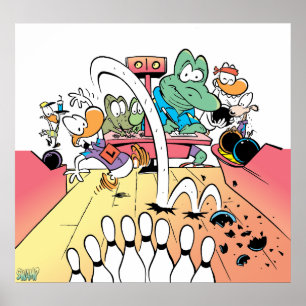 Sumpf 1 Button Bowling Poster