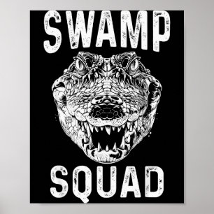 Sumpf Alligator Truppe Reptil Gator Liebhaber Lust Poster