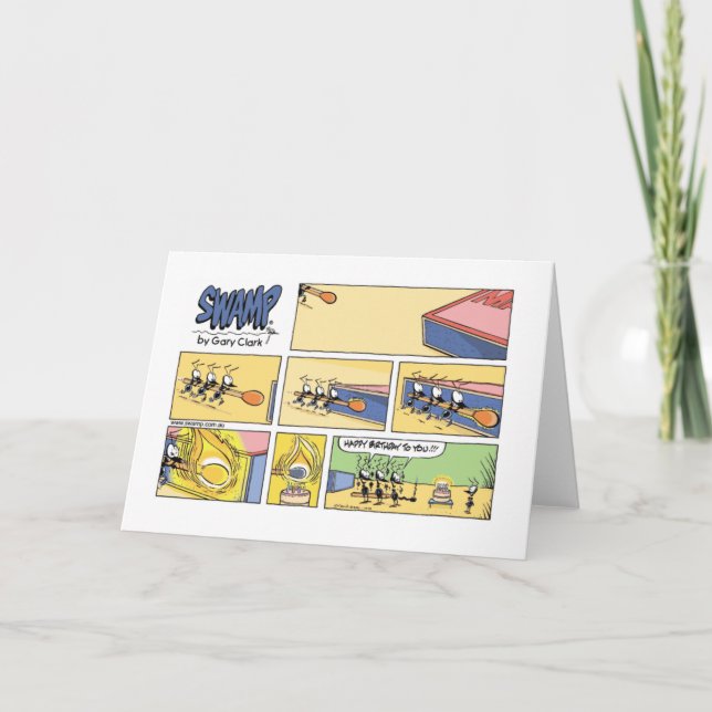 Sumpf-Ameisen-Geburtstags-Team-Bemühung Karte (Vorderseite)