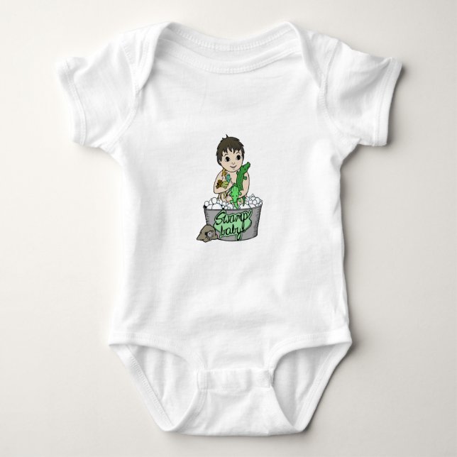 Sumpf-Babybodyanzug Baby Strampler (Vorderseite)