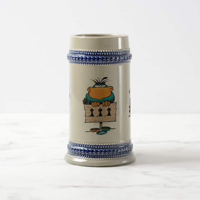 Sumpf Bludgerigar Cartoon-Bier Stein Bierglas (Mittel)