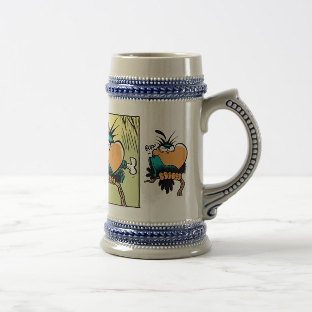 Sumpf Bludgerigar Comic-Bier Stein Bierglas (Rechts)