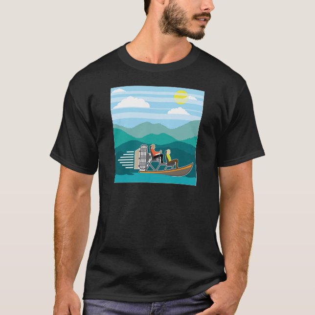 Sumpf-BootsfahrtAirBoat T-Shirt (Vorderseite)