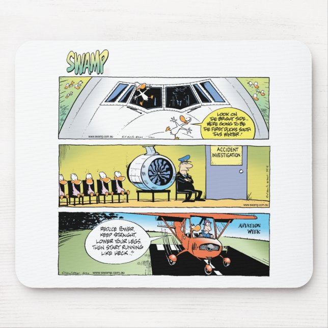 Sumpf-Cartoon-Luftfahrt Mousepad (Vorne)
