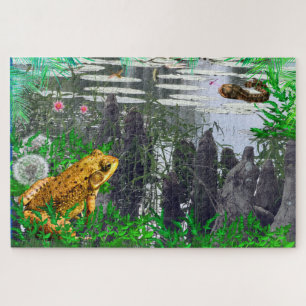 Sumpf Frosch Tier  Puzzle