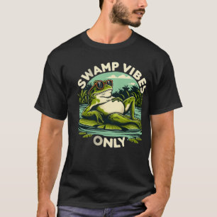 Sumpf-Vibes-Only-Chillfrosch-T-Shirt T-Shirt