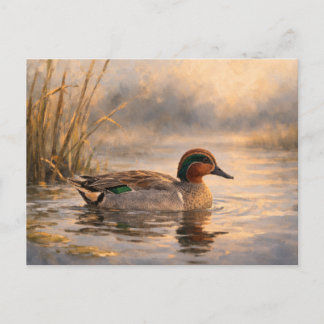 Sumpfente | Küsten-Wildtierkunst | Postkarte