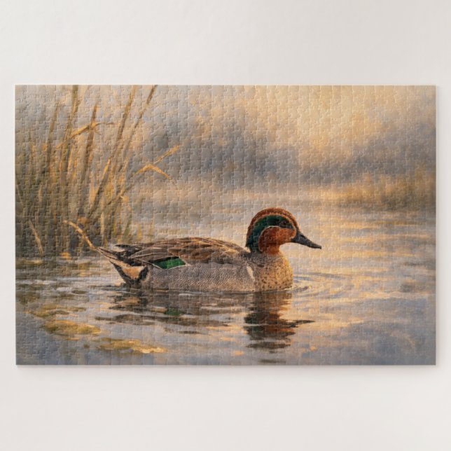 Sumpfente | Küstenwildtierkunst | Puzzle (Horizontal)