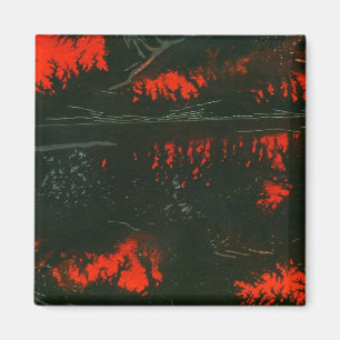 "Sumpffeuer #1" Abstrakt Art Magnet