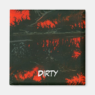 "Sumpffeuer #1" Abstrakte Geschirrspülmaschine Sta Magnet