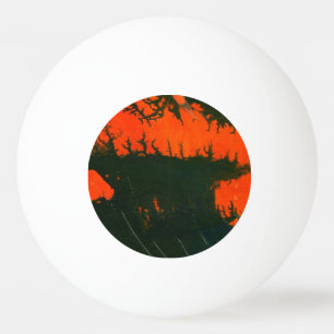 "Sumpffeuer #2" Abstrakter Ping Pong Ball Tischtennisball