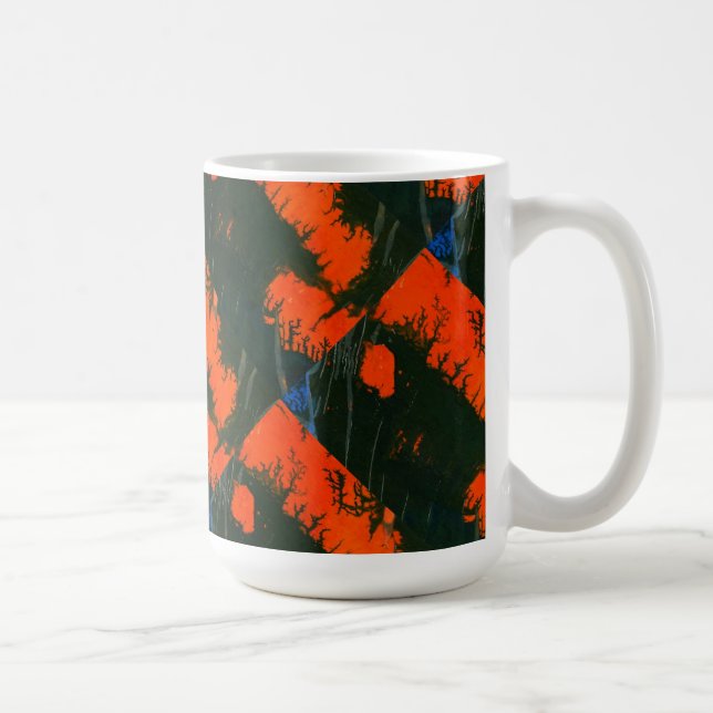 "Sumpffeuer #2 geteert" Abstrakte Design-Tasse Tasse (Rechts)