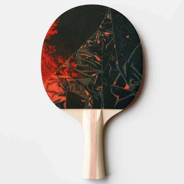 "Sumpffeuer #3" Abstrakt Ping Pong Paddle Tischtennis Schläger (Rückseite)