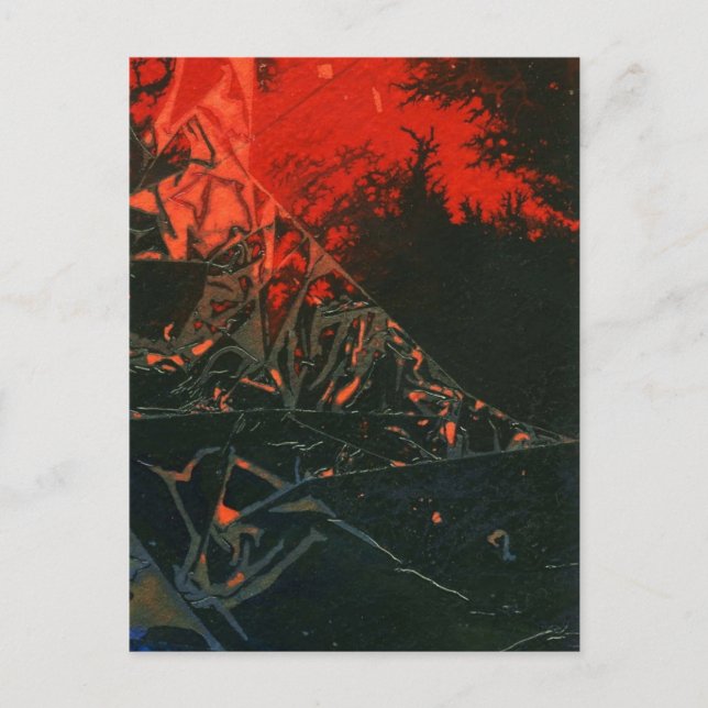 "Sumpffeuer #3" Abstrakte Design-Postkarte Postkarte (Vorderseite)