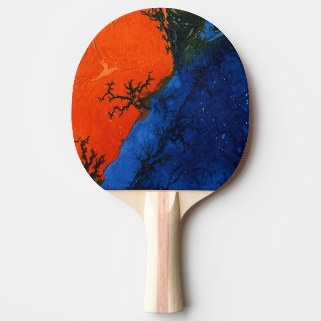 "Sumpffeuer #4" Abstrakt Ping Pong Paddle Tischtennis Schläger (Vorderseite)