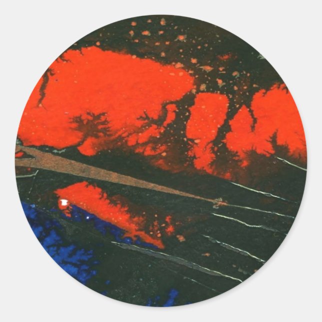 "Sumpffeuer #5" Abstract Design Sticker (Vorderseite)