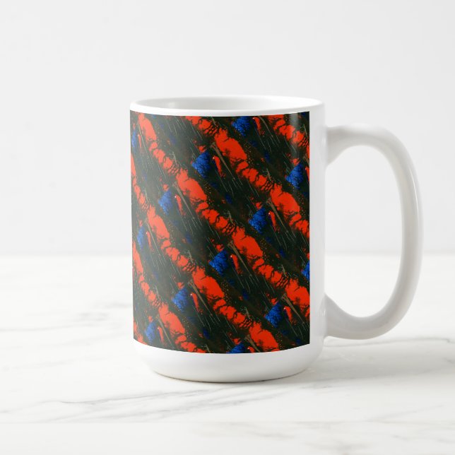 "Sumpffeuer #5 gepflastert" Abstrakte Design-Tasse Kaffeetasse (Rechts)