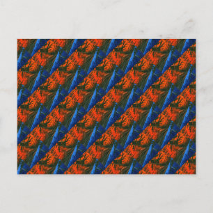 "Sumpffeuer #6" geteerte abstrakte Design-Postkart Postkarte