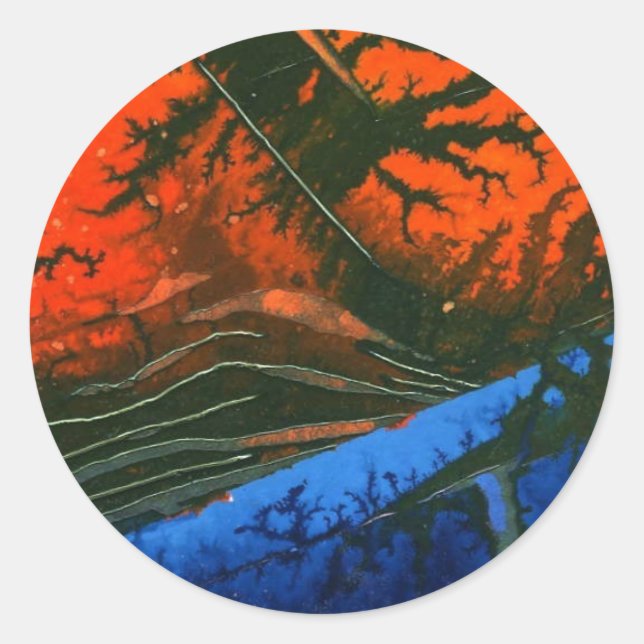 "Sumpffeuer" Sticker für abstrakte Gestaltung (Vorderseite)