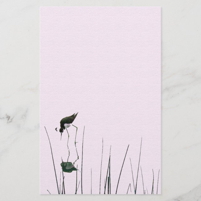 Sumpfgebiet-Vogel-Kunst-Briefpapier Briefpapier (Vorderseite)