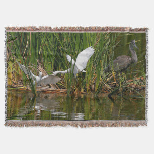 Sumpfgebiet-Vogel-Tier-Reiher-Wurfs-Decke Decke
