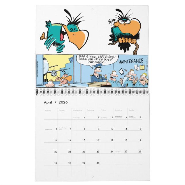 Sumpfkalender für Cartoon Kalender (Apr 2026)