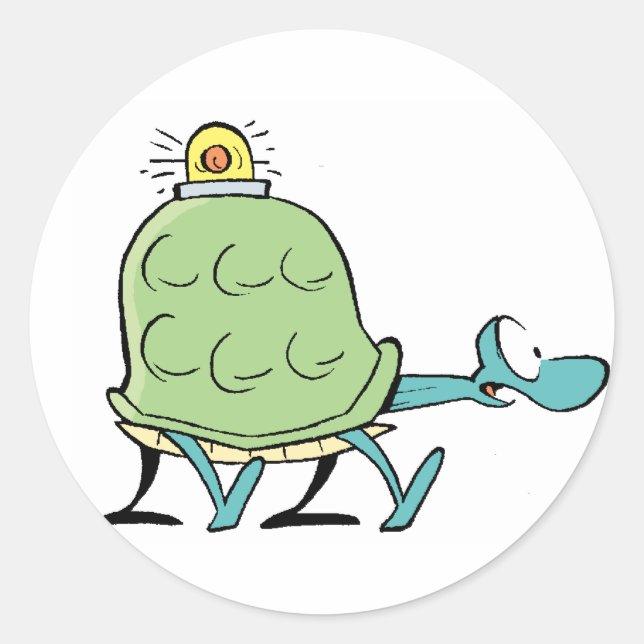 Sumpfschildkröte-Notizheber Runder Aufkleber (Vorderseite)