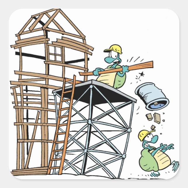 Sumpfschildkrötenbauaufkleber Quadratischer Aufkleber (Vorderseite)